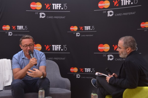 Regizorul Tudor Giurgiu și jurnalistul Mihnea Măruță la TIFF Lounge
